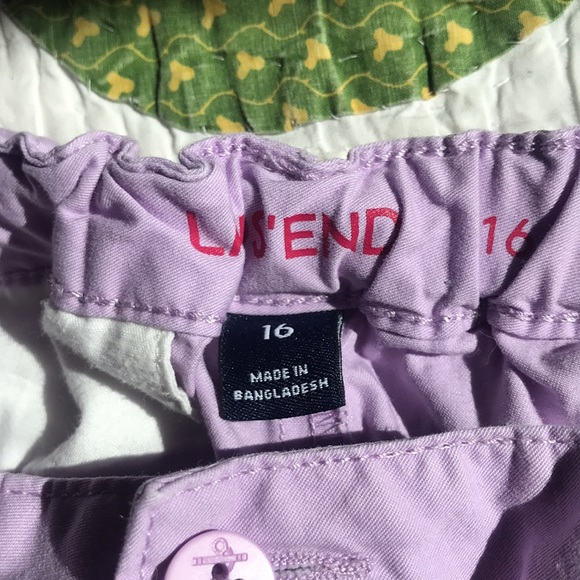 Lavender Girls’ Shorts from Lands’ End - Picture 2 of 2